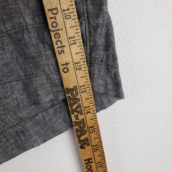 Athleta Women's 6 Flint 100% Linen Pull On Shorts Heather Gray Beach Casual - Picture 5 of 11